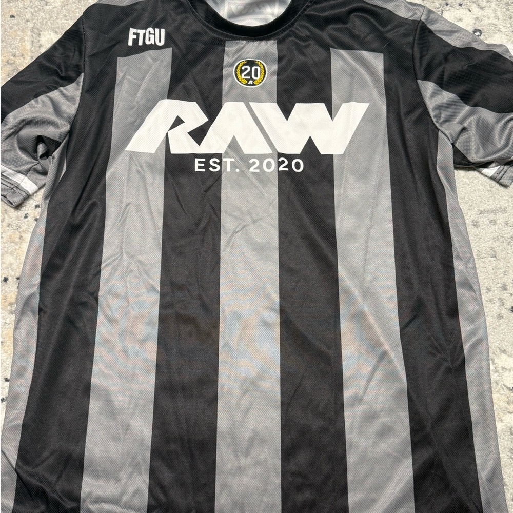 Black and Gray Striped Men's Jersey